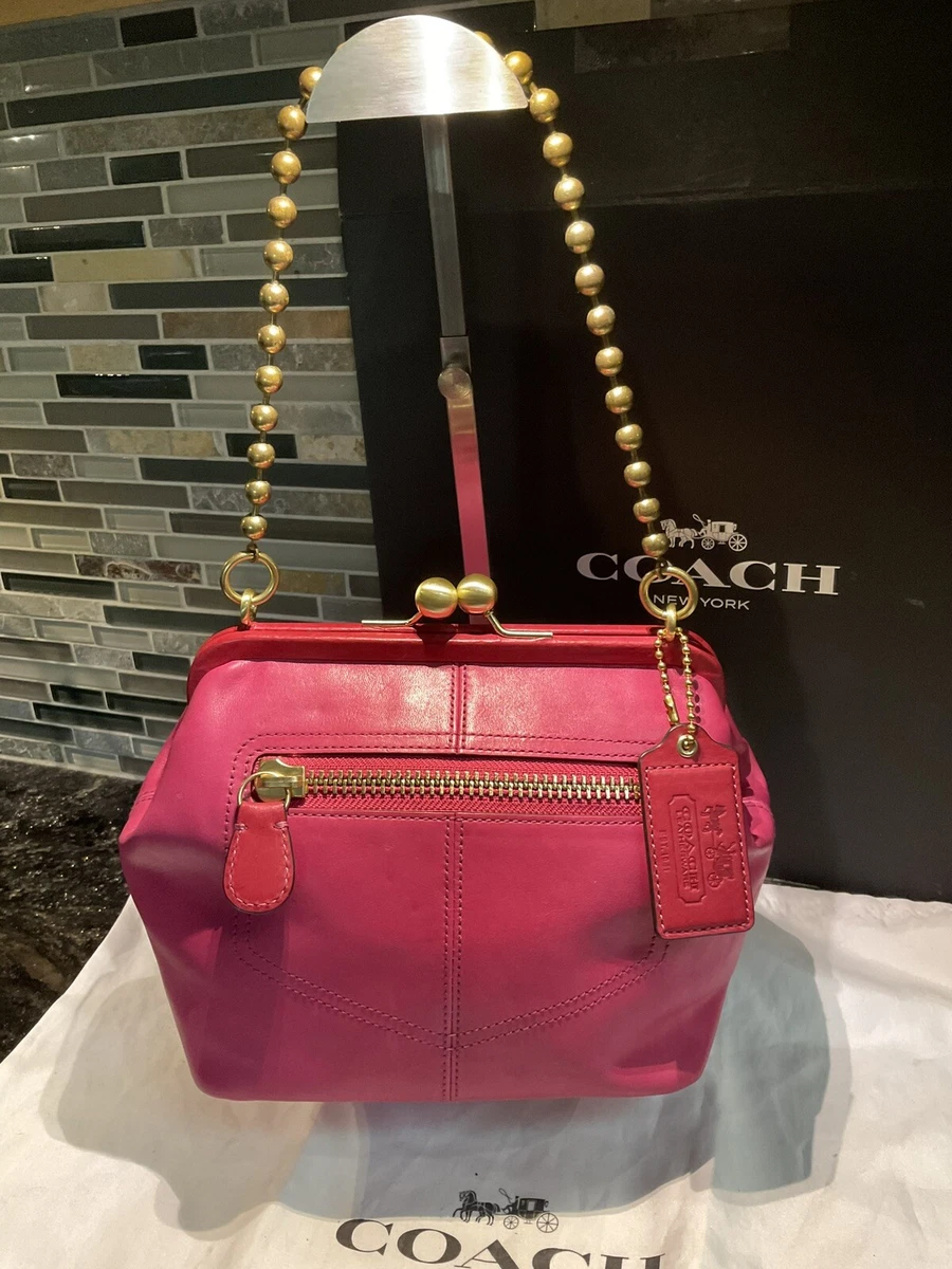 Coach kiss lock handbags Clearance