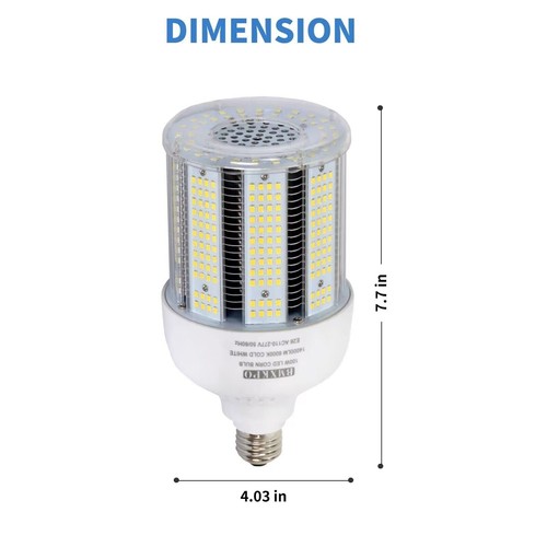 100W LED Corn Cob Light Bulb,6000K Daylight White E26/E39 Mogul Base Corn Bul... - Picture 3 of 6