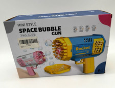 NEW Rocket 40-Hole Space Bubble Gun Electric Bubble Blowing - Set of 2 Guns NIB
