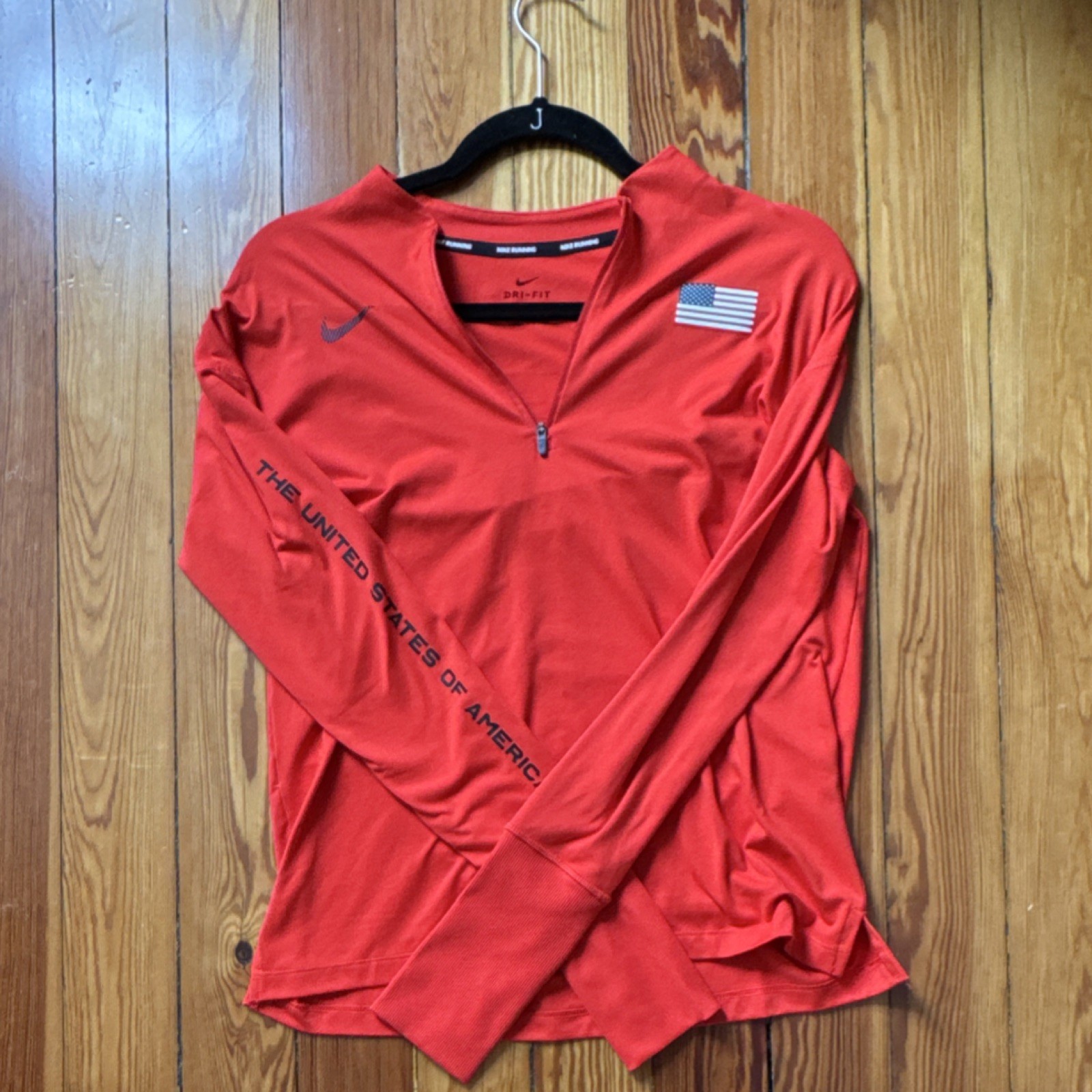 Nike Dri-Fit USA Running Shirt Red Size S