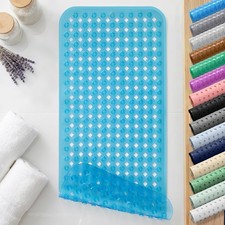 Bathtub Mat Non Slip, 35"X16" Shower Mat with Strong Suction Cups  Drain Holes,