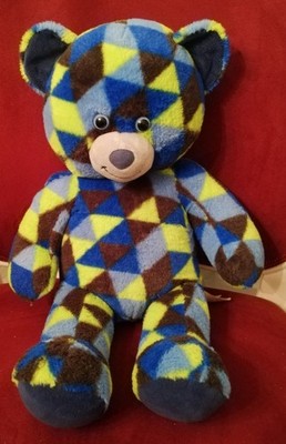 Build a Bear Teddy Blau gemustert 40 cm
