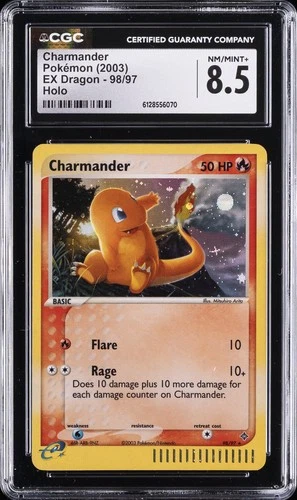 2003 POKEMON EX DRAGON HOLO #98/97 CHARMANDER CGC 8.5