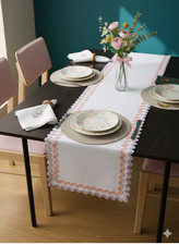 Purple Wiggle Trim Kitchen Table Runner by Next