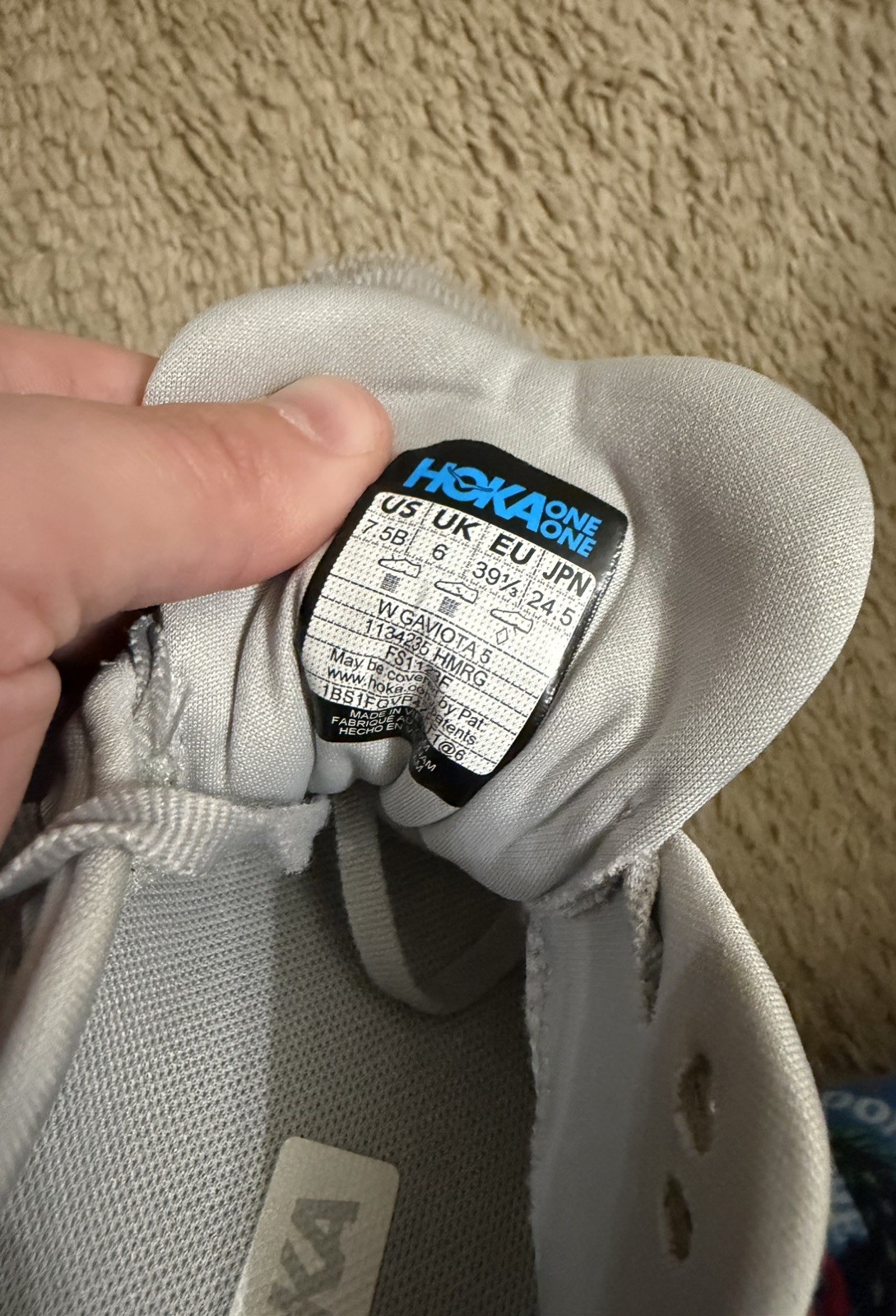 Hoka One One Gaviota 5 Womens Running Shoes Size 7.5B Harbor Mist Rose Gold  thumbnail 8