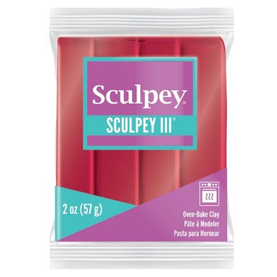 Sculpey III Oven-Bake Clay 2oz-Deep Red Pearl S302-1140