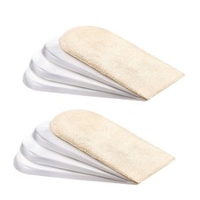 8Pcs Inner Heighten Pads Comfortable Half Shoe Pads Beige Heightening PadS