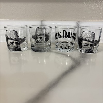 Set of (4) Jack Daniels Old No.7 Whiskey Rocks Drinking Glasses