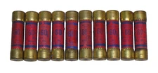 Lot of 10 Eagle 60 Amp One Time Fast Acting Cartridge Fuses - New Old Stock
