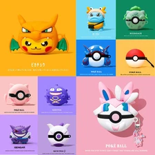 AirPods Case Silicone Protective Poké Ball Cartoon Case For AirPod 1/2/3/4 Pro