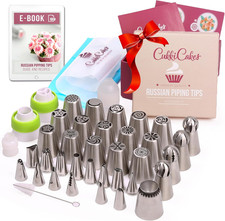 Beccucci Russi | SET Decorazione per Fiori Di Torta/Cupcake 61 Pezzi: 34 Beccucc
