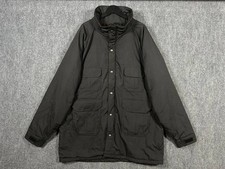 Vintage 80s Woolrich Mountain Parka Jacket Mens XXL Black Wool Lined Made in USA