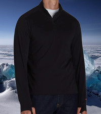 Ozark Trail Men's size S 34-36 Quarter Zip Pullover with Long Sleeves BLACK