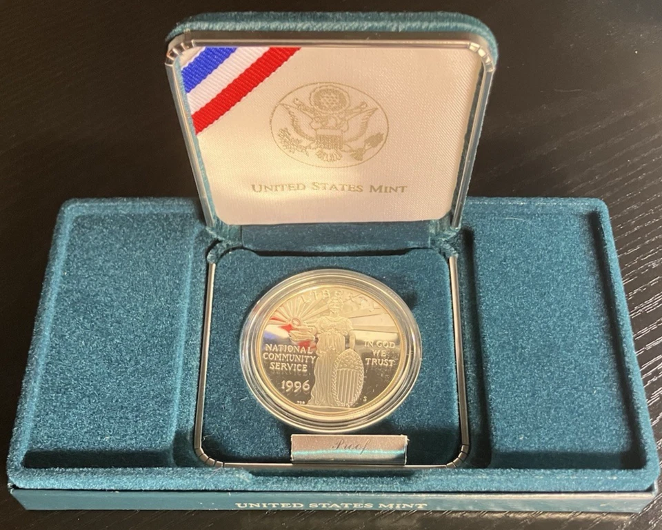 1996 National Community Service Commemorative Proof Silver Dollar - Image 2 of 4