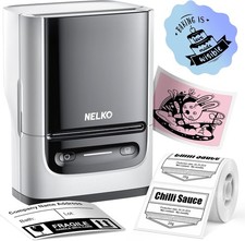 Bluetooth Label Maker Thermal Printer Portable iOS Android Sticker Barcode Print