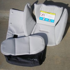 Nuna Exec all in one Infant Insert Set Wedge Storage Bag Car Seat Grey NEW