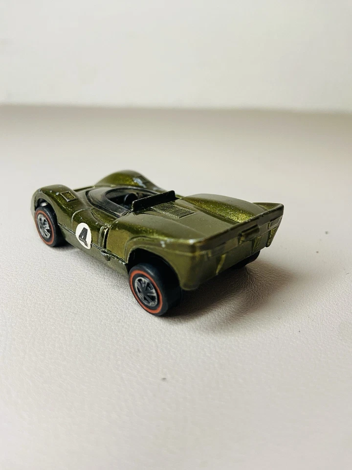Hot Wheels Redline McLaren M6A  Olive 1968 USA - Image 4 of 4