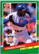 1991 Donruss Baseball Andre Dawson Cubs Base Card All Star Set Filler #435