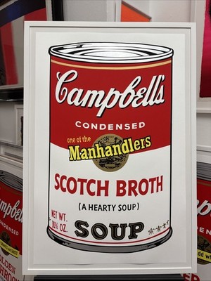 Andy Warhol, nach ''Campbell´s Soup - Scotch Broth'' Farbserigraphie gerahmt