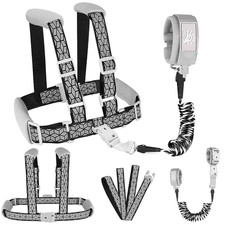 4 in 1 Toddler Harness Leashes,Anti Lost Link with Lock,6.5Ft Black  4 in 1,Ant