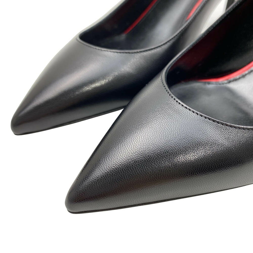 Saint Laurent Shoes Pumps Heel EU 37 US 7 Leather Black Authentic thumbnail 18