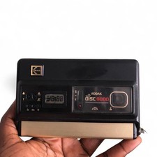 Vintage Kodak Disc 8000 Camera Built In Electronic Flash Black 1980s Untested