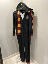 Harry Potter Gryffindor Fleece One Piece Pajamas Costume PJs S 4/6 Halloween