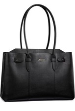 LOVEVOOK Laptop Tote Bag for Women, 15.6 Inch Waterproof Leather Computer Purse