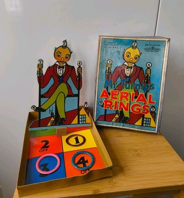 Vintage Mr Turnip's Aerial Rings Brettspiel Spielzeug. Levum Games England. Joy Laurey