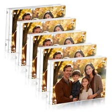 Pack 4 x 6 Acrylic Picture Frames, Double Sided Magnetic Photo Frames Self 5