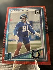2025 Panini Donruss - Rated Rookie JT Tuimoloau #398 Optic Preview Red Wave...