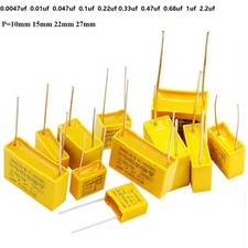 Image of X2 275VAC 0.0047uf - 2.2uf Safety Capacitor Mains Filtering Pitch 10 15 22 27mm