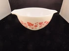 Vintage Pyrex Cinderella Mixing Bowl Gooseberry Pink White #441 1 1/2 pints EUC