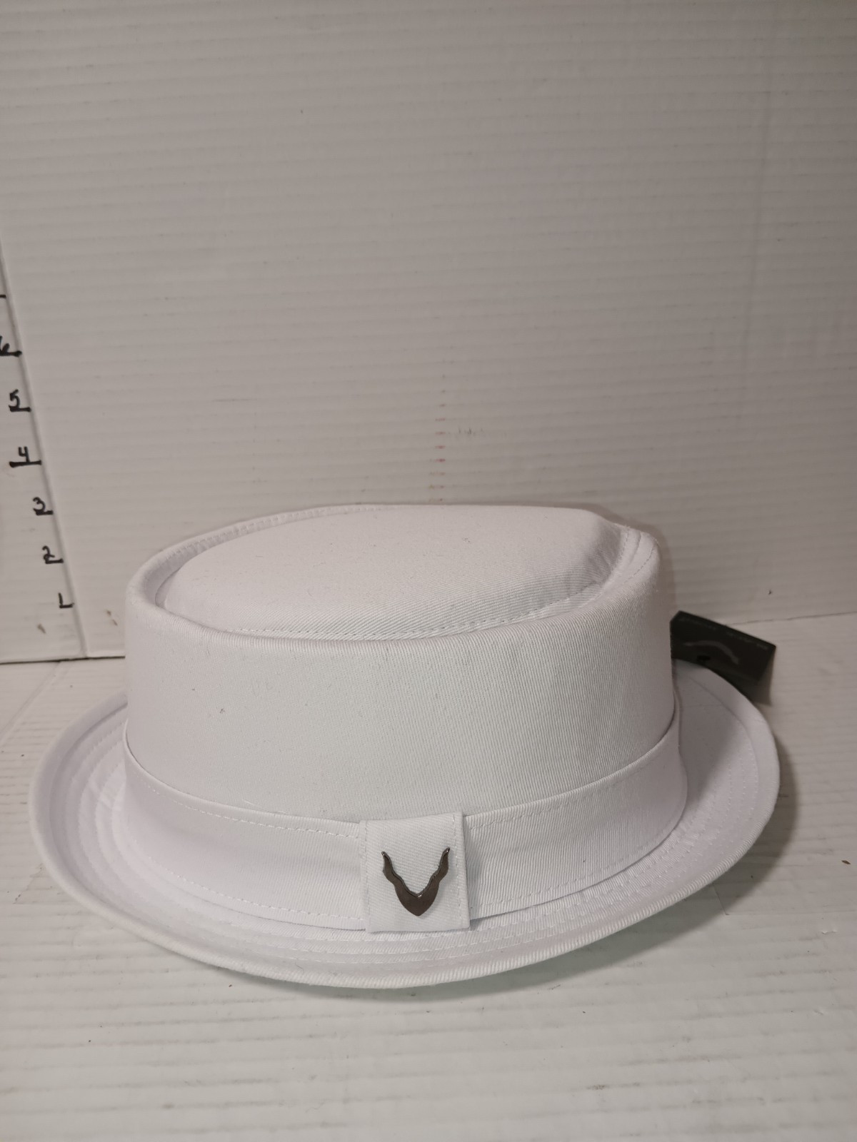 Fedora Hat - Black Horn Unisex Cotton Wool Blend Herringbone Trilby Fedora Hat S-image