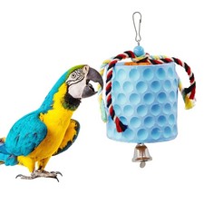 Extra Large Bird Chewing Toy, Parrot Beak Grinding Calcium Stone with Bells, ...