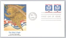 Corpus Christi, TX Ship's Eagle First Day Cover, Official 15 1988
