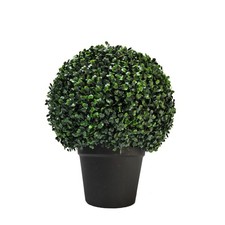 Premium Artificial Boxwood Potted Topiary Ball In/Outdoor UV Protected 30cm Dia.
