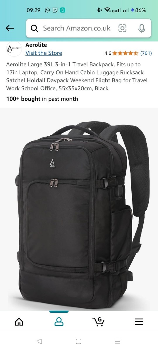 Backpack Amazon Aerolite Cabin Case Hard Shell Amazon Cabin