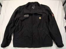 Carhartt Storm Defender Shoreline Jacket Men's 2XL Black Oyster Fishing Logo