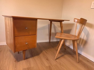 Refinished Paul McCobb Planner Group, Desk & Chair Set