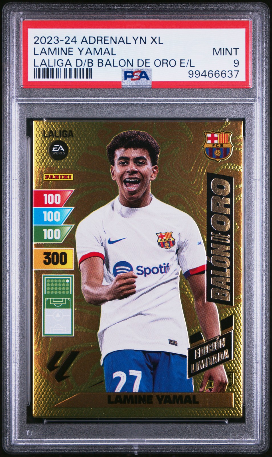 2023 ADRENAL YN XL LALIGA LAMINE YAMAL ROOKIE RC PSA 9