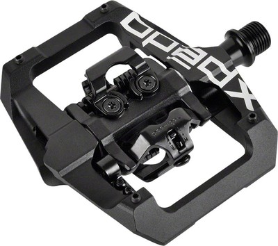 Xpedo GFX Pedals - Dual Sided Clipless with Platform, Aluminum, 9/16'', Black