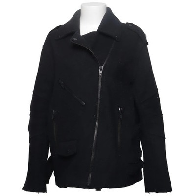 Alexander Wang x H&M, Bikerjacke, Damen, Größe: 40, Schwarz, Polyamid/Wolle #zmr