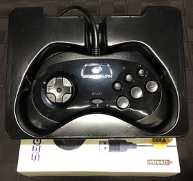 LOT of 2 SEGA SATURN Retro-Bit USB CONTROLLER Steam PC MAC Switch GENESIS MINI