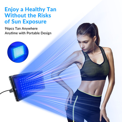460nm 96 LED UV Beauty Tanning Light Sun Solarium Mat Self Tan Pad Home Use Face