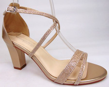Touch Ups Daphne, Evening Heels Sandals, Women's Shoes Size 8.0 M, Champagne