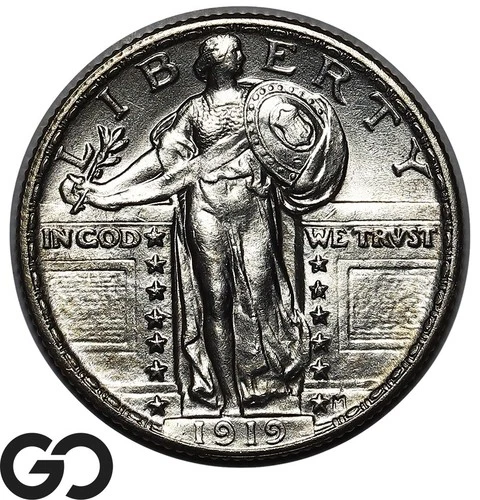 1919 Standing Liberty Quarter, Full Head, Gem BU++ FH, Tough This Nice