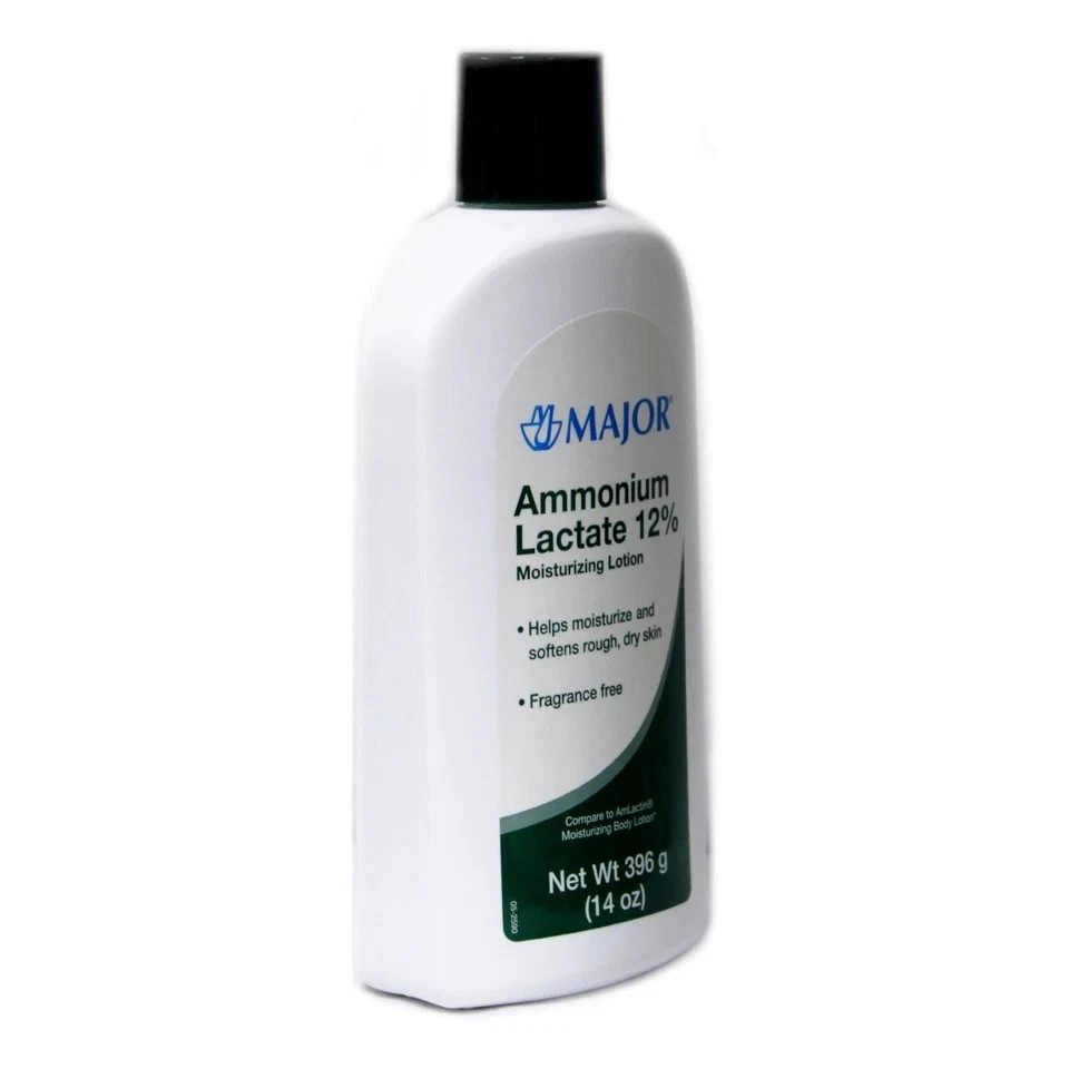 Major Ammonium Lactate 12% Hand and Body Moisturizing Lotion Fragrance Free 14oz