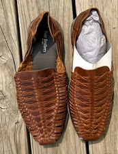 Four Brothers Leather Huaraches Men’s  Size 11 Sandals Brown Made In India