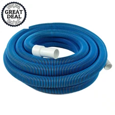 Spiral-Wound 35 Ft. X 1.5" Diameter Swimming Pool Vacuum Hose for Ground Pools